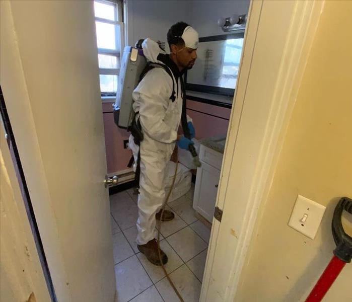 Remediating Mold in a nearby Malden Home. 